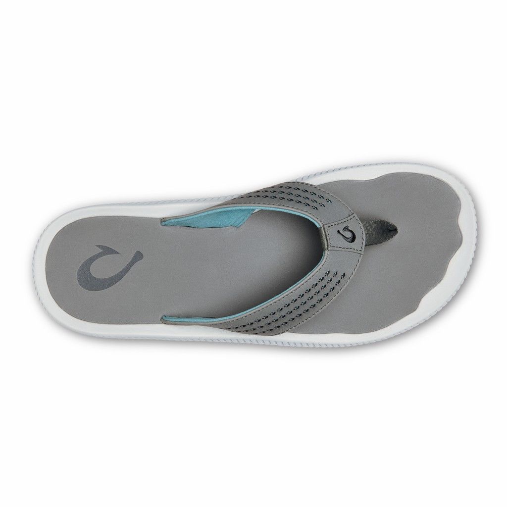 Olukai Men's Ulele Flip Flop - Stone US725-693